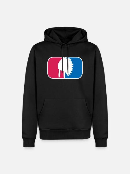 Indianer Häuptling Kopfschmuck lustige Geschenk - Männer Premium Bio Hoodie - Schwarz