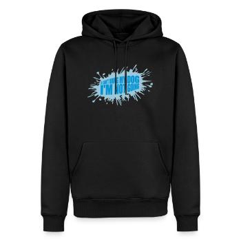 Citation Apportez mon chien - Sweat à capuche Premium bio Homme - noir - Devant - Nico (187cm)