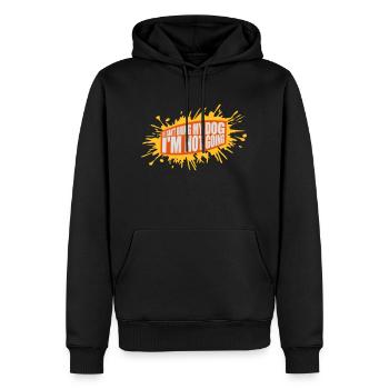 Citation Apportez mon chien - Sweat à capuche Premium bio Homme - noir - Devant - Nico (187cm)