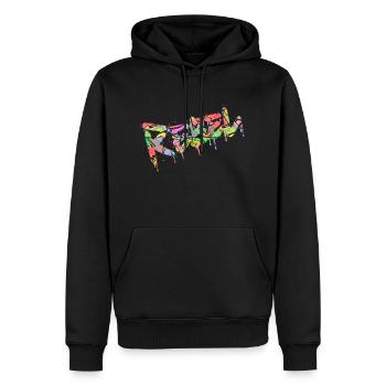 Rebel Rebels Funny Retro Music Hip Hop Rocknroll - Men’s Premium Organic Hoodie - black - Front - Nico (187cm)