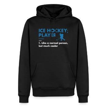 Sport Player Definition Ice Hockey - Männer Premium Bio Hoodie - Schwarz - Vorne - Nico (187cm)
