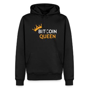 Crypto Bitcoin Trading - Sweat à capuche Premium bio Homme - noir - Devant - Nico (187cm)