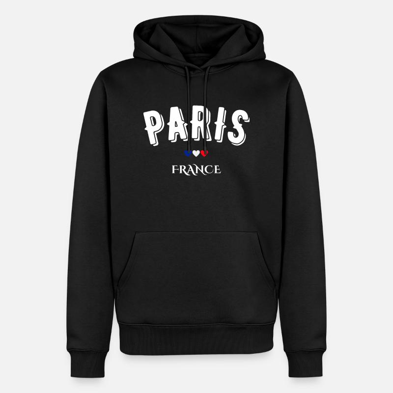Paris Frankreich - Männer Premium Bio Hoodie - Schwarz