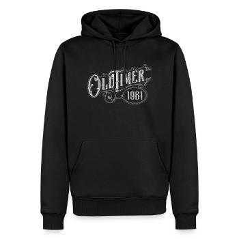 Oldtimer - Männer Premium Bio Hoodie - Schwarz - Vorne - Nico (187cm)