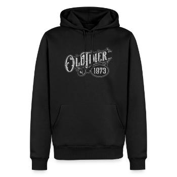 Oldtimer - Männer Premium Bio Hoodie - Schwarz - Vorne - Nico (187cm)