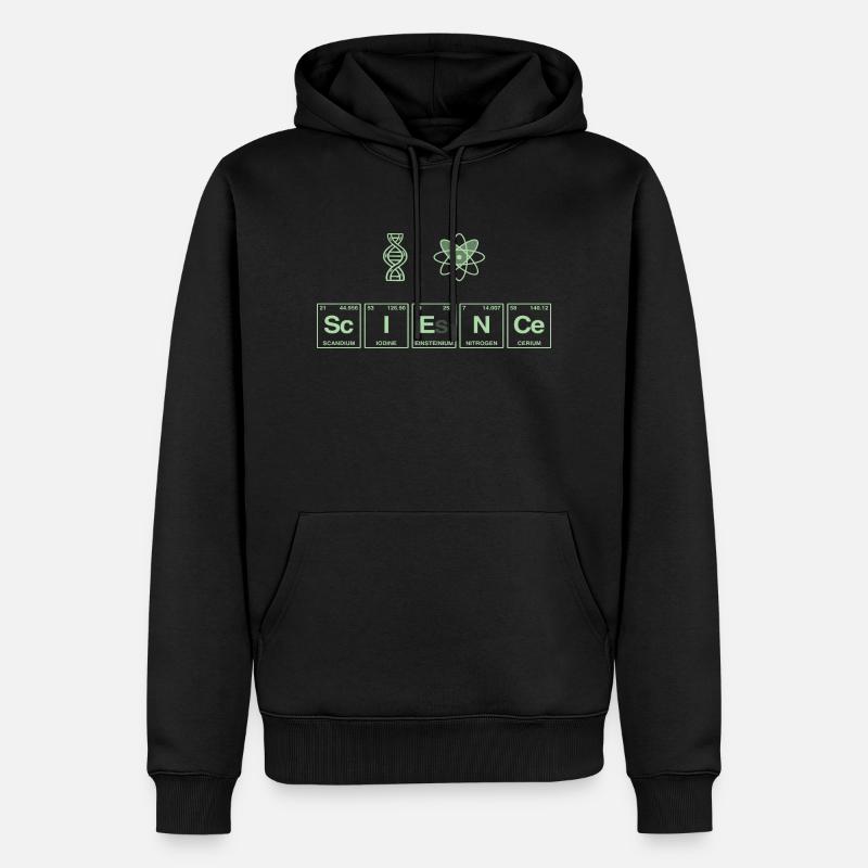 I LOVE SCIENCE - Système de perdiode d’éléments - Sweat à capuche Premium bio Homme - noir