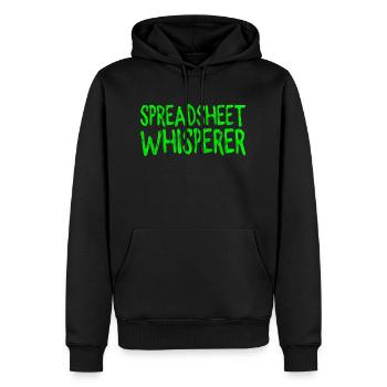 Spreadsheet Whisperer 3 - Men’s Premium Organic Hoodie - black - Front - Nico (187cm)