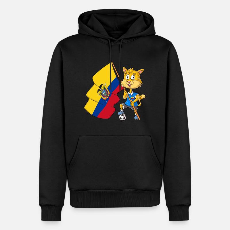 Fan Cat de l’Équateur - Sweat à capuche Premium bio Homme - noir