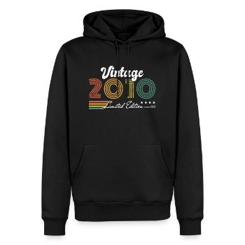 Geburtstag Vintage 2010 Limited Edition - 2010 - Männer Premium Bio Hoodie - Schwarz - Vorne - Nico (187cm)