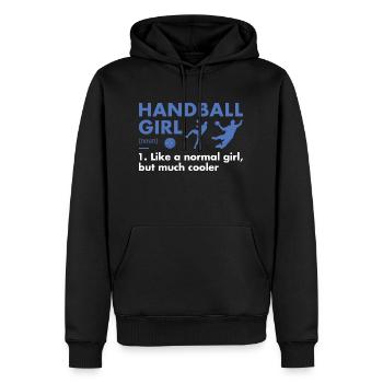 Sport Girl Definition Handball - Männer Premium Bio Hoodie - Schwarz - Vorne - Nico (187cm)