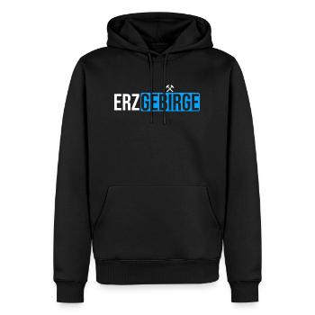 Erzgebirge Bergbau Logo - Männer Premium Bio Hoodie - Schwarz - Vorne - Nico (187cm)