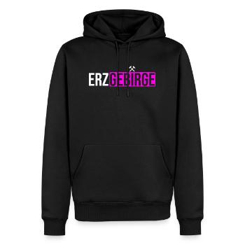 Erzgebirge Bergbau Logo - Männer Premium Bio Hoodie - Schwarz - Vorne - Nico (187cm)