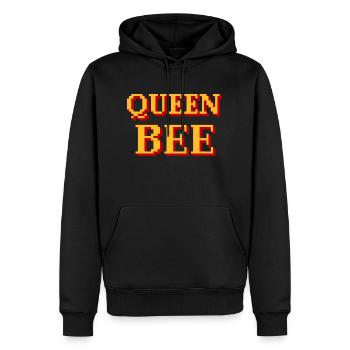 Queen bee - Men’s Premium Organic Hoodie - black - Front - Nico (187cm)