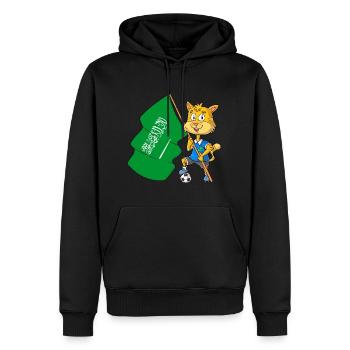 Arabie saoudite Fan Cat - Sweat à capuche Premium bio Homme - noir - Devant - Nico (187cm)
