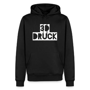 3D Druck Print Filament Shirt Geschenk - Männer Premium Bio Hoodie - Schwarz - Vorne - Nico (187cm)