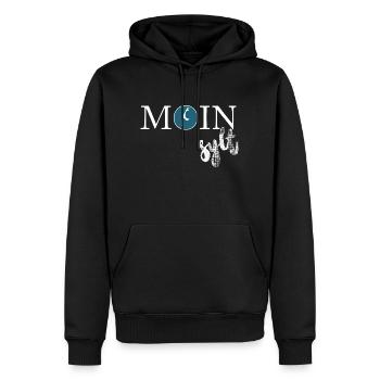 MOIN sylt - Männer Premium Bio Hoodie - Schwarz - Vorne - Nico (187cm)