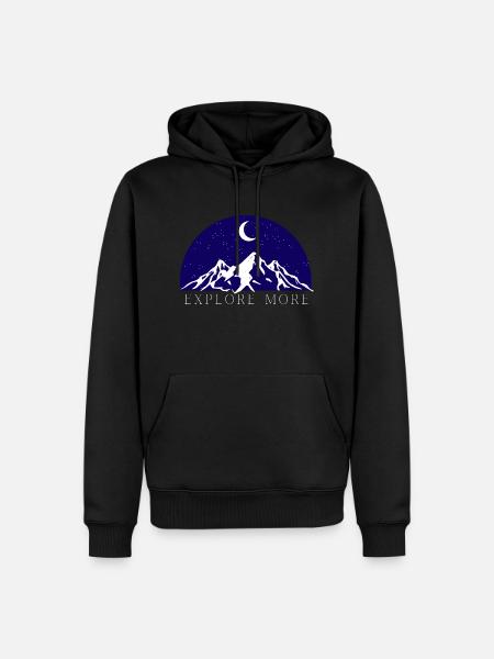 Explore more - Men’s Premium Organic Hoodie - black