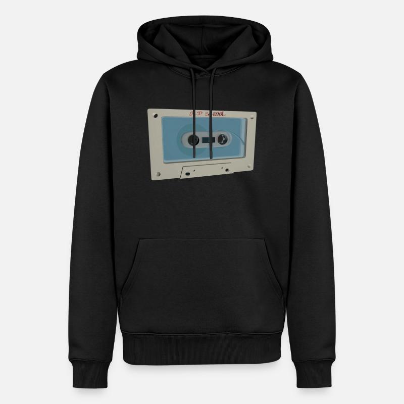 K7 Old School - Sweat à capuche Premium bio Homme - noir