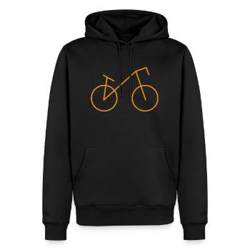 Fahrrad - Männer Premium Bio Hoodie - Schwarz - Vorne - Nico (187cm)