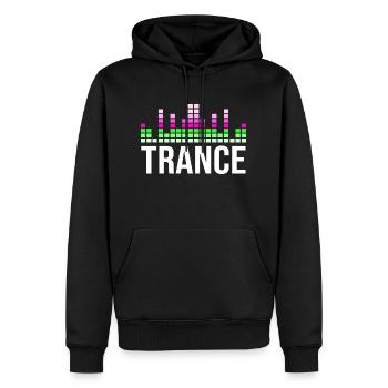 Trance-Musik - Männer Premium Bio Hoodie - Schwarz - Vorne - Nico (187cm)