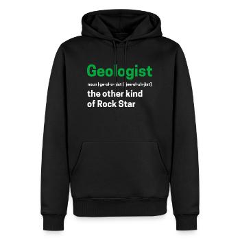 Geologist The Other Kind Of Rock Star - Men’s Premium Organic Hoodie - black - Front - Nico (187cm)