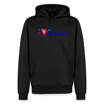 Croatie hrvatska croatie hrv voyage europe zagreb - Sweat à capuche Premium bio Homme - noir - Devant - Nico (187cm)