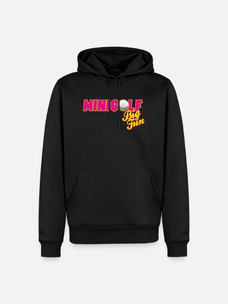 Minigolf big fun - Männer Premium Bio Hoodie - Schwarz