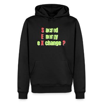 Heiliger Energieaustausch - Männer Premium Bio Hoodie - Schwarz - Vorne - Nico (187cm)