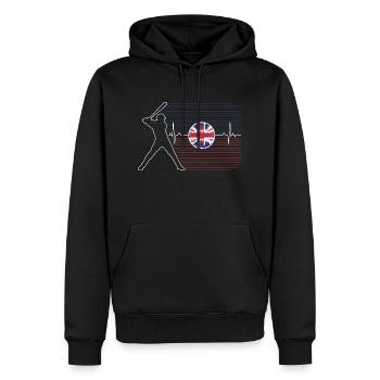 british baseball - Men’s Premium Organic Hoodie - black - Front - Nico (187cm)