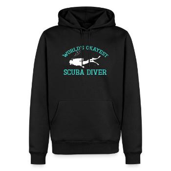 Worlds Okayest Diver TEE 3 - Men’s Premium Organic Hoodie - black - Front - Nico (187cm)