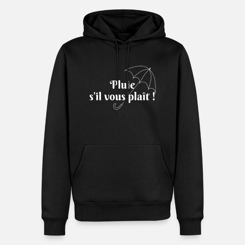 Pluie s’il vous plaît - Sweat à capuche Premium bio Homme - noir