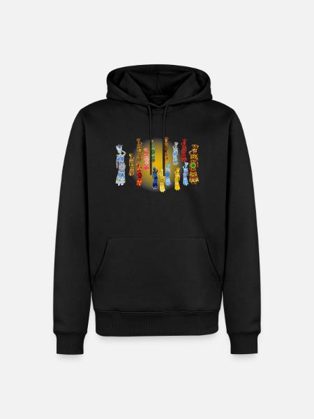 Tanzanian Lady 2023 02 - Men’s Premium Organic Hoodie - black
