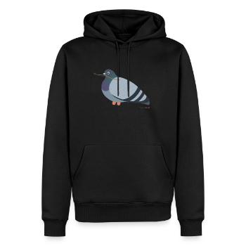 Taube mit einem Ast im Schnabel - Männer Premium Bio Hoodie - Schwarz - Vorne - Nico (187cm)