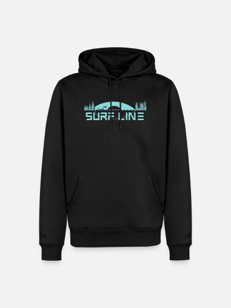 Surfline 3 Blue version - Men’s Premium Organic Hoodie - black