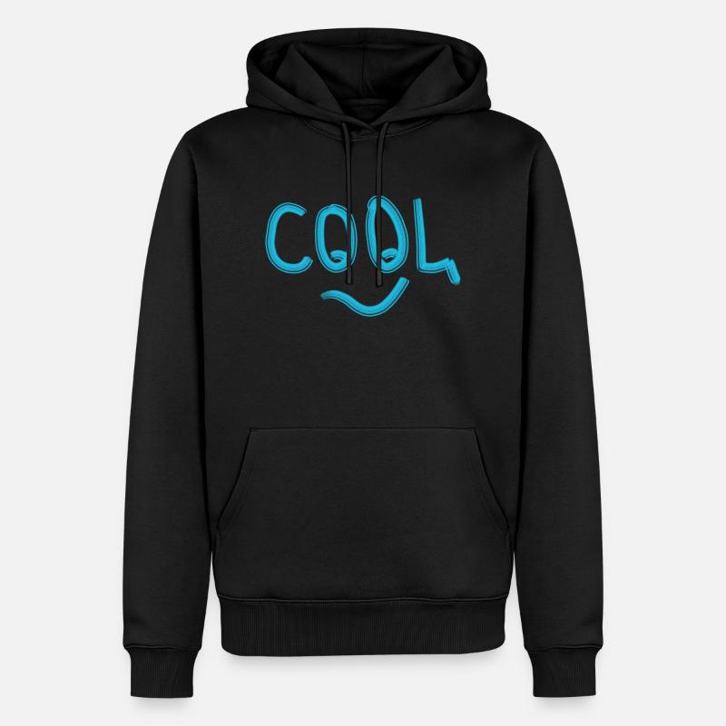 Typographie cool - Sweat à capuche Premium bio Homme - noir