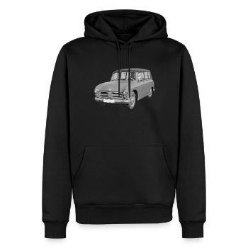 Pkw P70 Kombi Zwickau DDR Oldtimer - Männer Premium Bio Hoodie - Schwarz - Vorne - Nico (187cm)