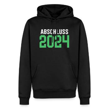 Abschluss 2024 Abschlussfeier - Männer Premium Bio Hoodie - Schwarz - Vorne - Nico (187cm)
