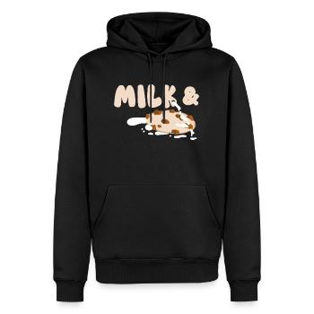 Milch und Kekse - Männer Premium Bio Hoodie - Schwarz - Vorne - Nico (187cm)