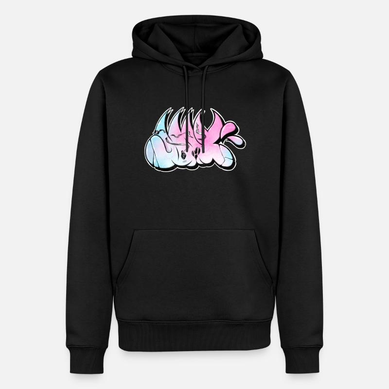 Joax - Graffiti throwup - Sweat à capuche Premium bio Homme - noir