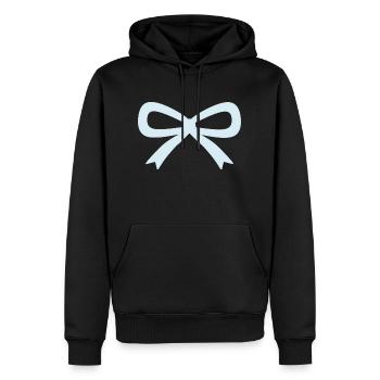 Noeud bleu clair - Sweat à capuche Premium bio Homme - noir - Devant - Nico (187cm)