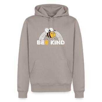 Sei nett niedlich Honig Freundlichkeit Biene Liebe inspirierend - Männer Premium Bio Hoodie - Taupe - Vorne - Nico (187cm)