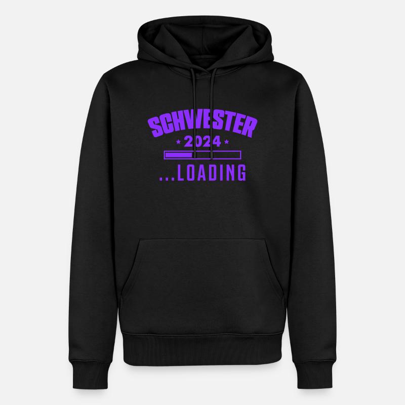 schwester 2024 - Männer Premium Bio Hoodie - Schwarz