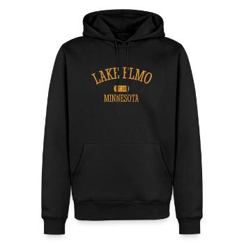 Lake Elmo - Minnestoa - United States of America - Men’s Premium Organic Hoodie - black - Front - Nico (187cm)