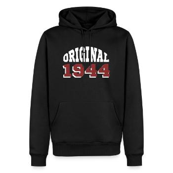 Original 1944 - Männer Premium Bio Hoodie - Schwarz - Vorne - Nico (187cm)