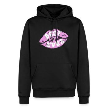 Mom - Männer Premium Bio Hoodie - Schwarz - Vorne - Nico (187cm)