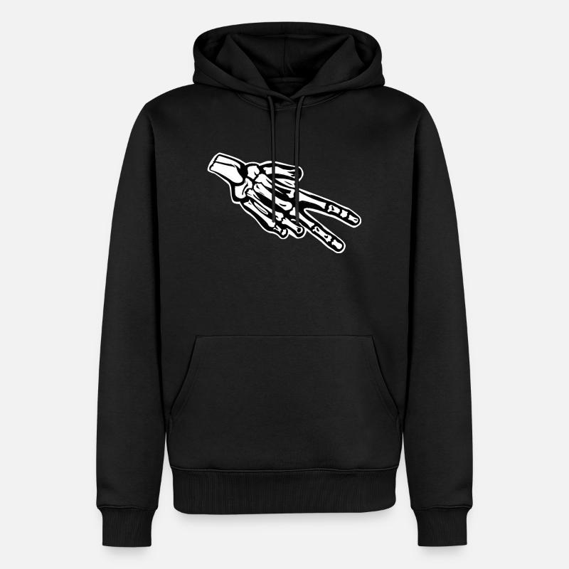 Biker Gruss Ride Safe - Männer Premium Bio Hoodie - Schwarz