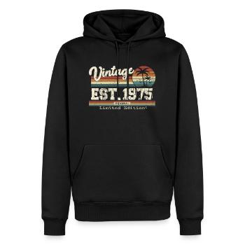 1975 Vintage Vintage Retro Geburtstagsgeschenk - Männer Premium Bio Hoodie - Schwarz - Vorne - Nico (187cm)