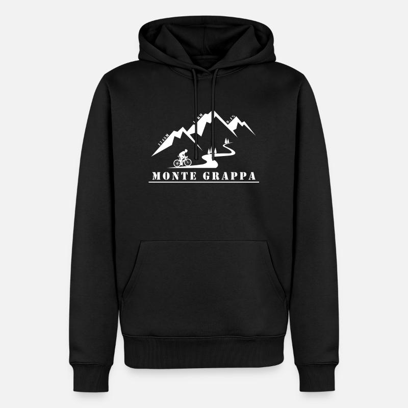 Monte Grappa - Sweat à capuche Premium bio Homme - noir