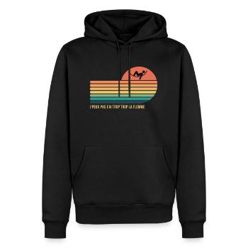 J'peux Pas J'ai trop trop La Flemme - Sweat à capuche Premium bio Homme - noir - Devant - Nico (187cm)