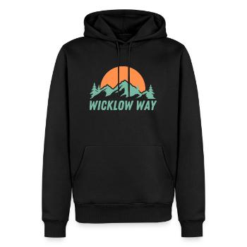 Wicklow Way Ireland Pilgrimage Dublin Hiking Mountains - Men’s Premium Organic Hoodie - black - Front - Nico (187cm)